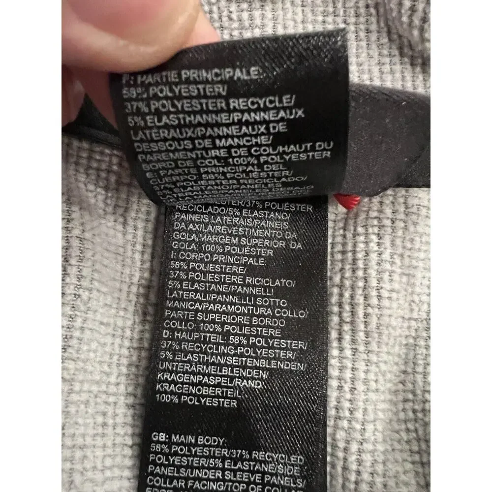 The North Face Mens Black Gray Fleece Pullover 1/4 Zip Flash Dry Long Sleeve M
